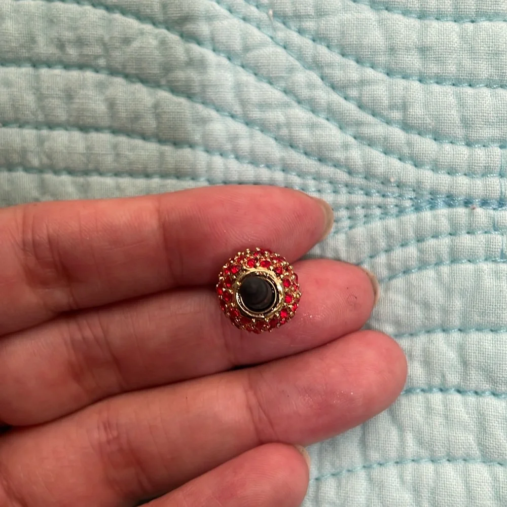 Pave stone phone charm